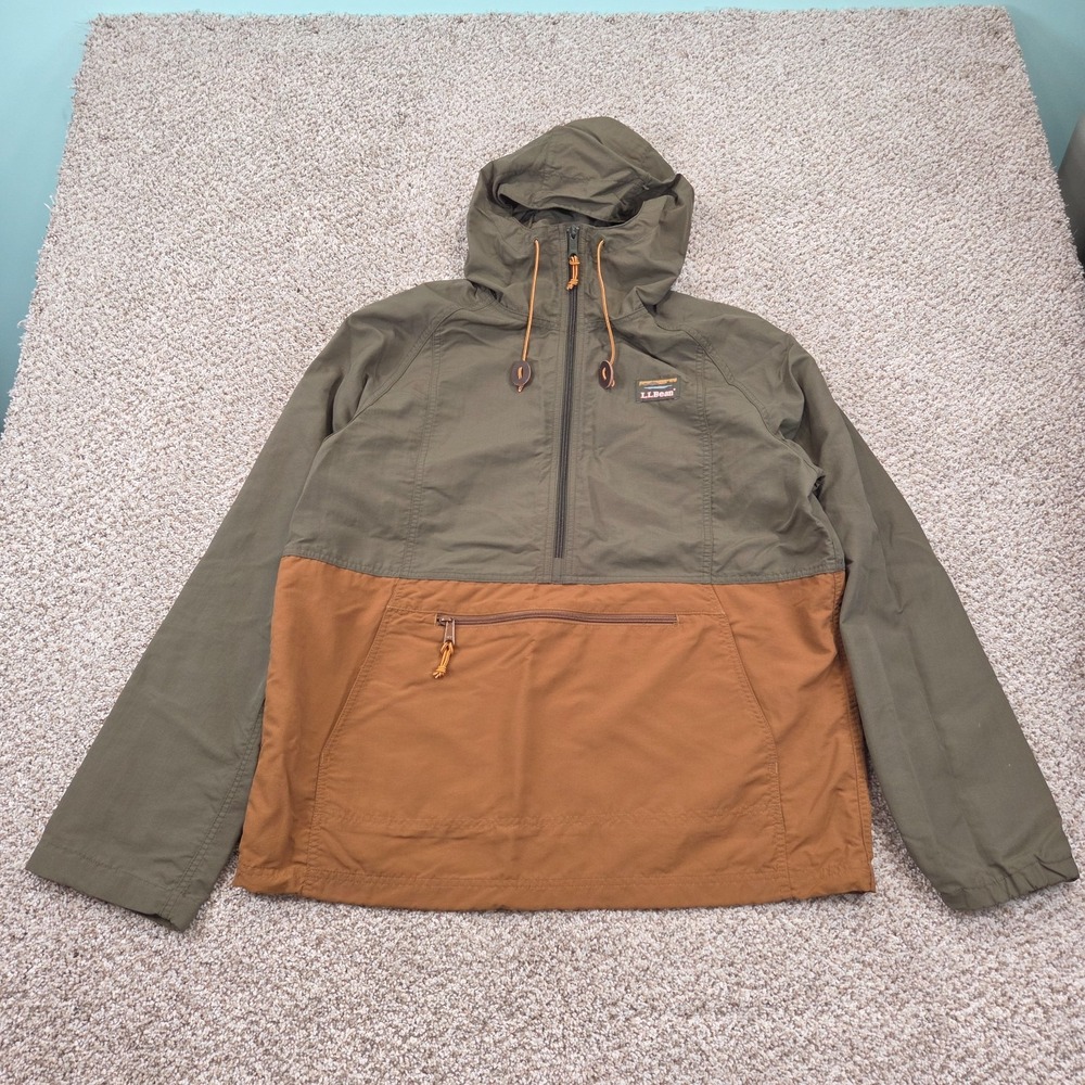 LL Bean Mountain Classic Anorak Windbreaker Outdoor Hiking Jacket Men's M